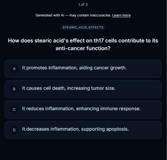 TrainRun's automated retrieval practice quiz system testing a user after a video section.
